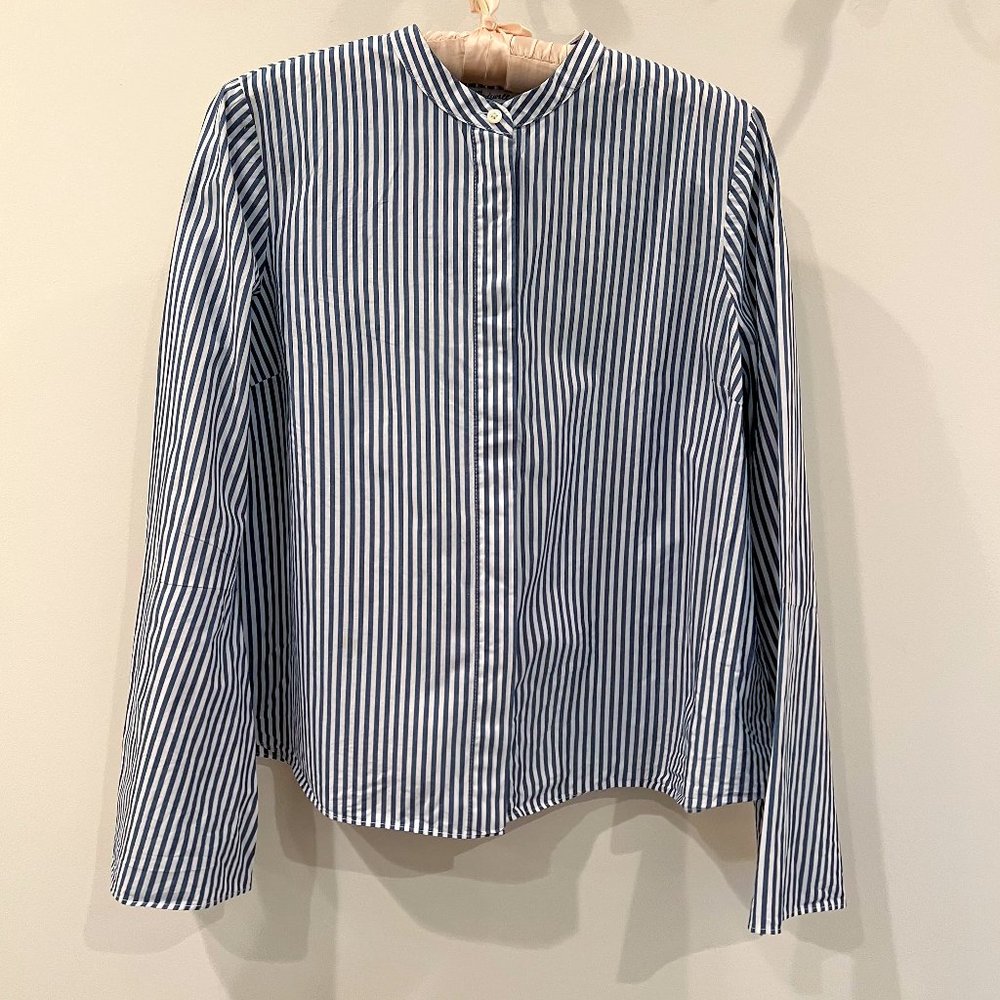 Madewell blue & white striped blouse